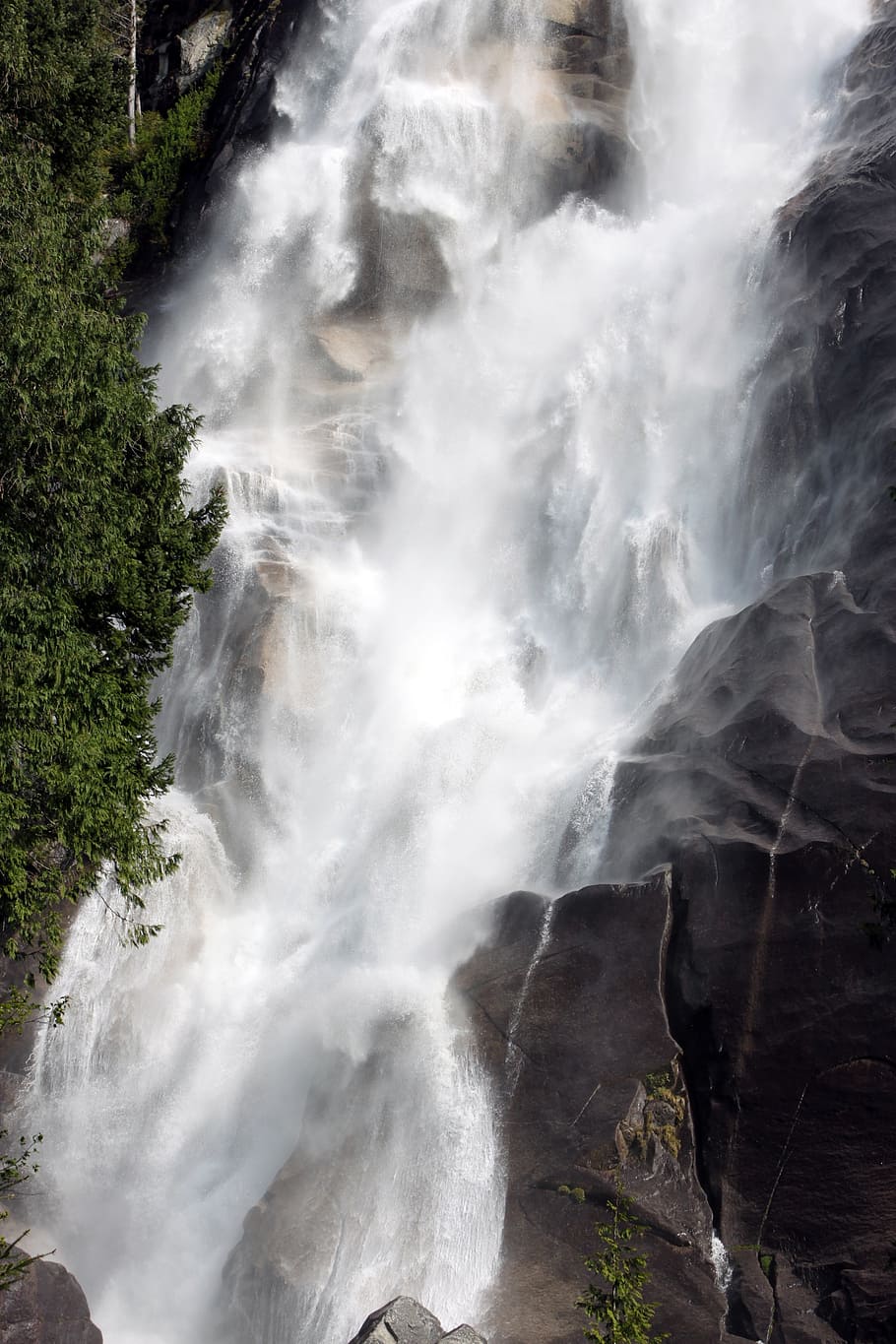 shannon falls, water, waterfall, british columbia, beauty in nature HD wallpaper