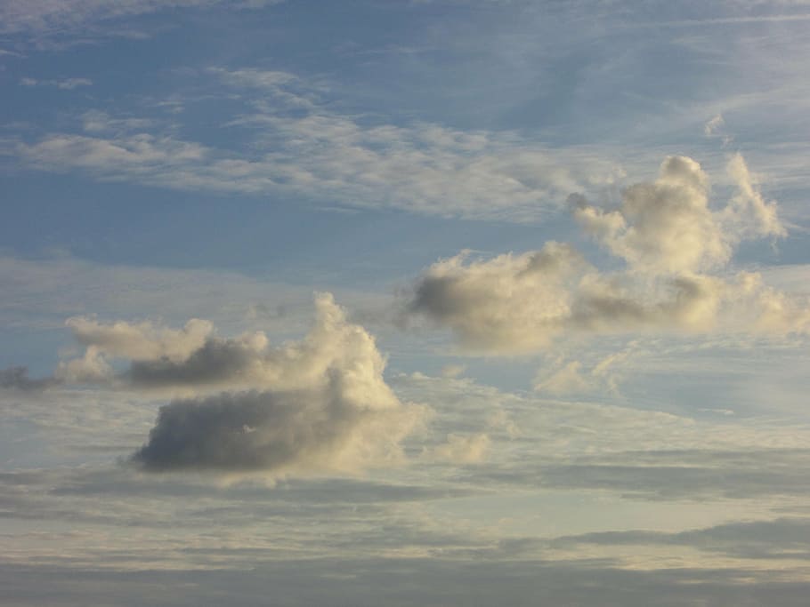 clouds, sky, white, blue, dark clouds, clouds form, skies, morning HD wallpaper