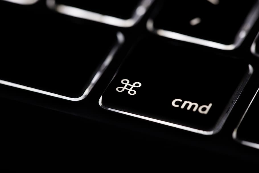 Macro shot of the command key on the backlit keyboard of a laptop computer. Image captured with a Canon 6D, HD wallpaper