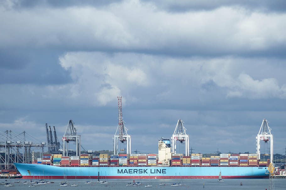 container ship, delete, port, shipping, industry, freighter HD wallpaper