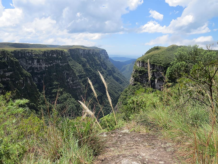 canyon, mountain, field, height, peak, trip, tourism, summer