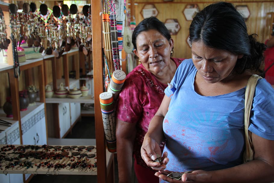 crafts, amazon, peru, two people, women, adult, females, indoors HD wallpaper