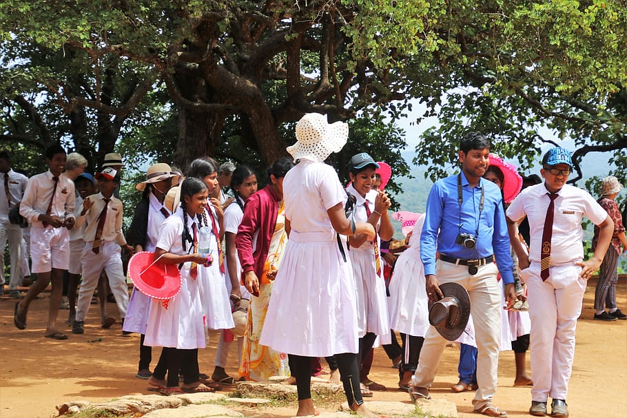 sri lanka, child, group, fun, school, religion, tour, boiling hot HD wallpaper