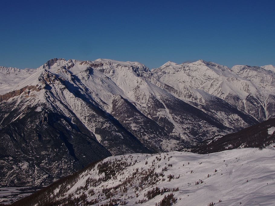 mountains, snow, landscape, winter, mountain range, scenics - nature HD wallpaper