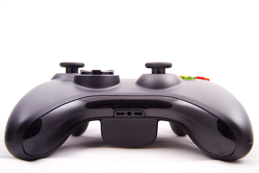 gray Xbox 360 controller, game joystick, gamepad, button, console HD wallpaper