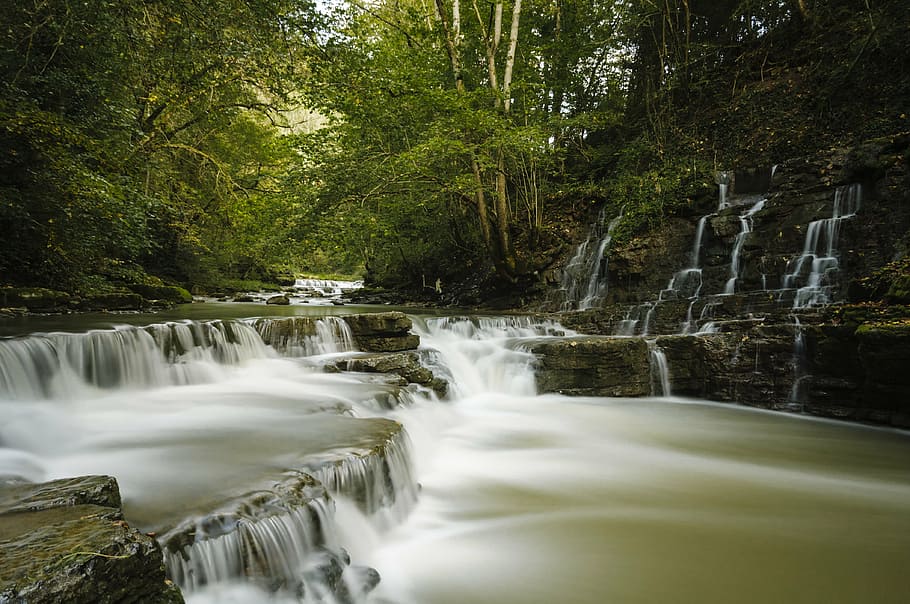 water, river, waters, schlichem, nature, waterfall, nature conservation HD wallpaper