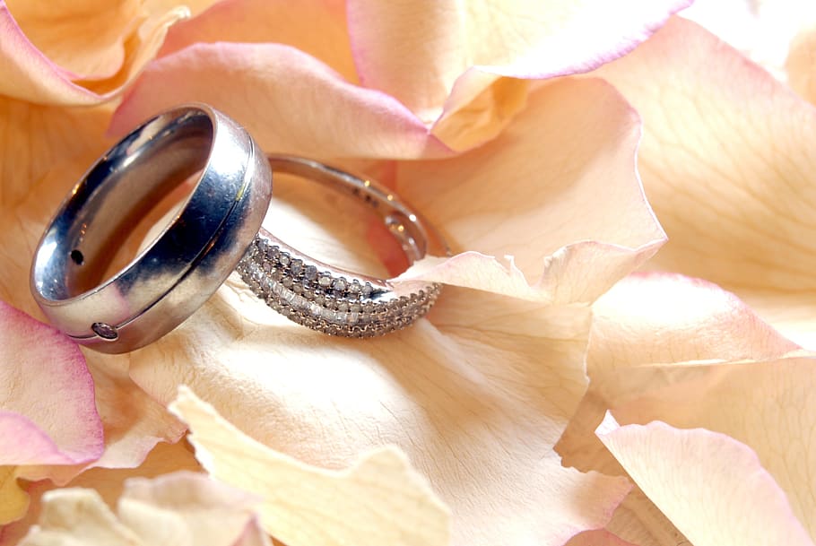 Ring, Wedding, Marriage, Love, Shiny, metal, jewel, romance, HD wallpaper