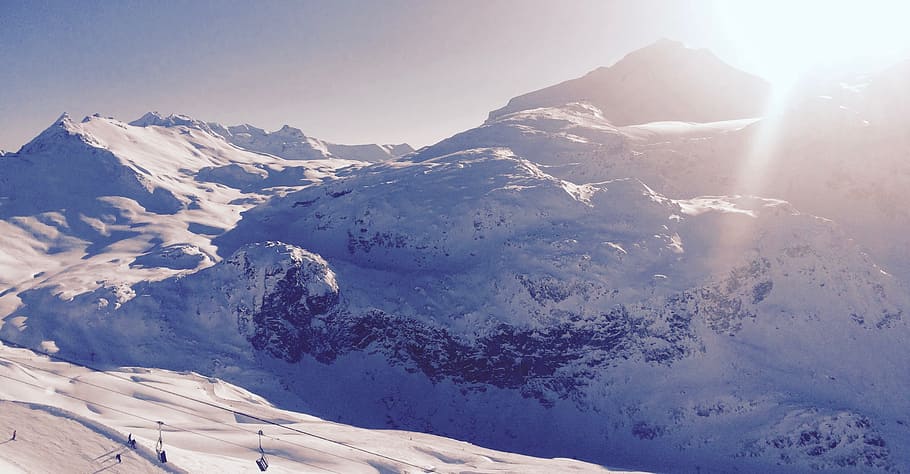 nature, snow, mountains, cold, white, ski, skiing, people, fun HD wallpaper