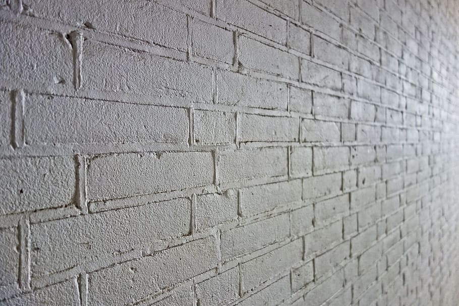 white painted wall, brick wall, white brick wall, white wall HD wallpaper