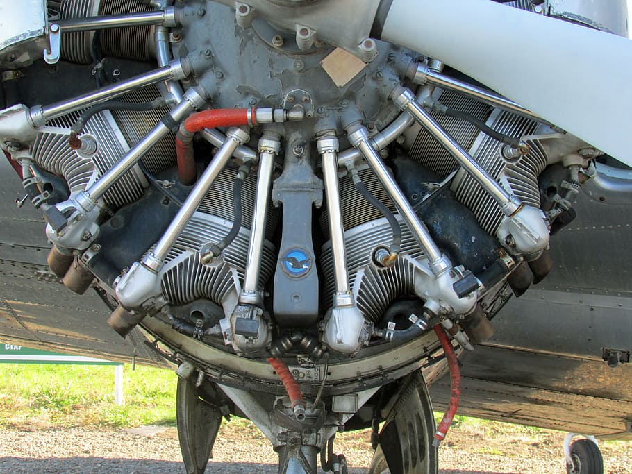 beechcraft 18, engine, airplane, aviation, aircraft, antique HD wallpaper