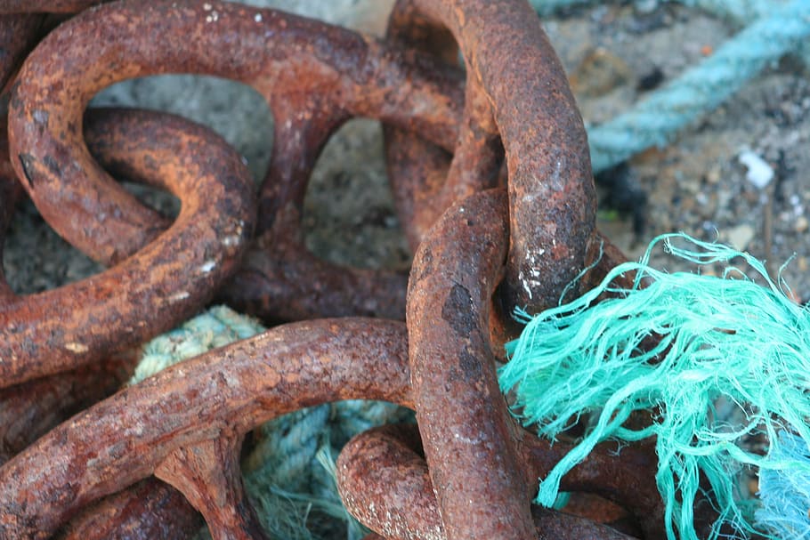 mooring chain, texture, rust, iron, old, boat, link, heavy HD wallpaper