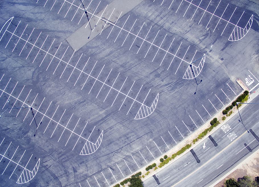 bird's eye view photo of gray road, aerial View, airplane, full frame, no people HD wallpaper