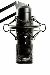 black cordless condensed microphone, studio, vocal microphone HD wallpaper