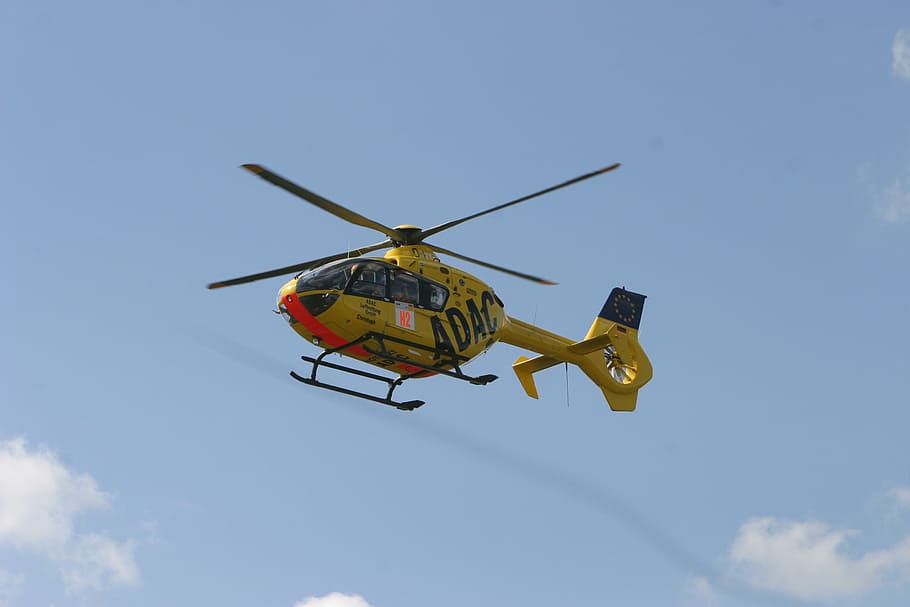 helicopter, adac, security, use, rescue, transport, flying HD wallpaper