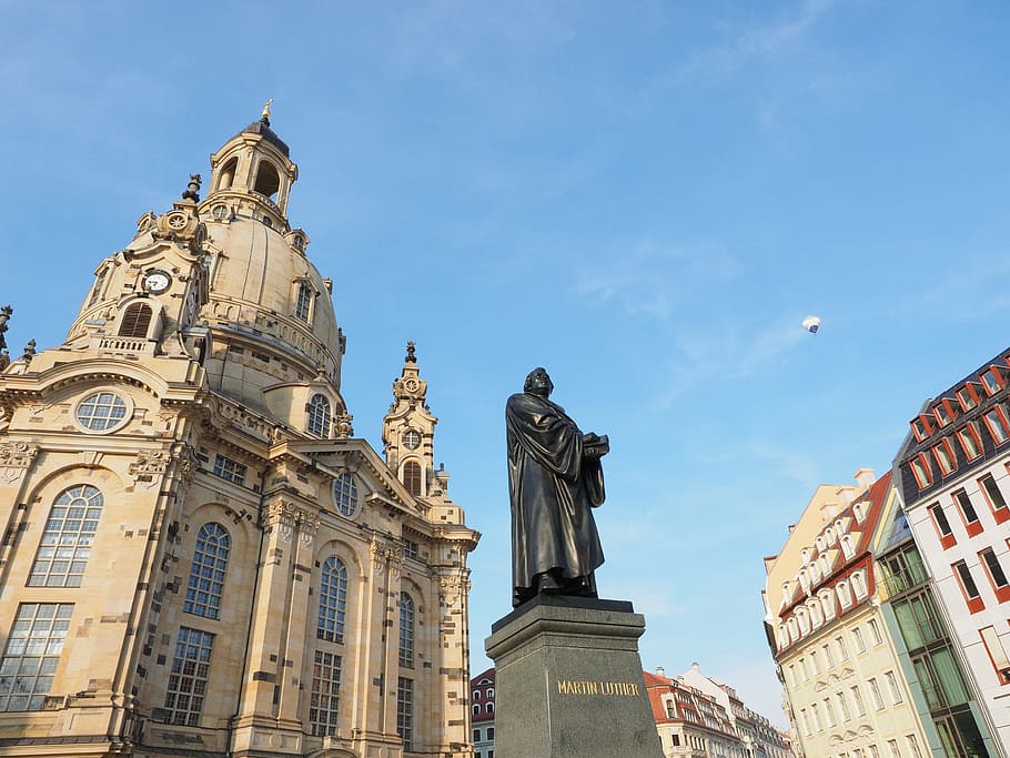 martin luther, martin luther monument, statue, sculpture, man, HD wallpaper