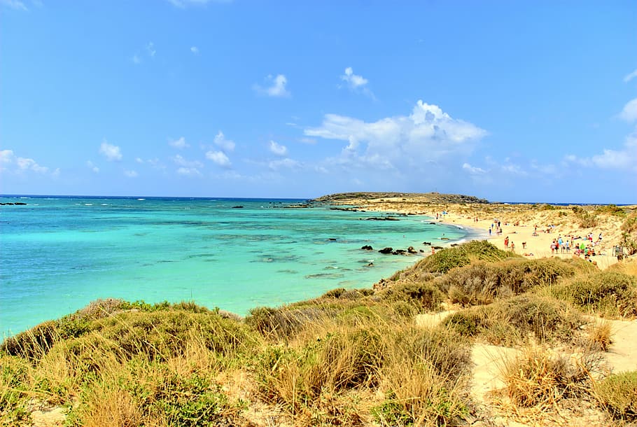 greece, crete, elafonisi, beach, the sun, holidays, summer, HD wallpaper