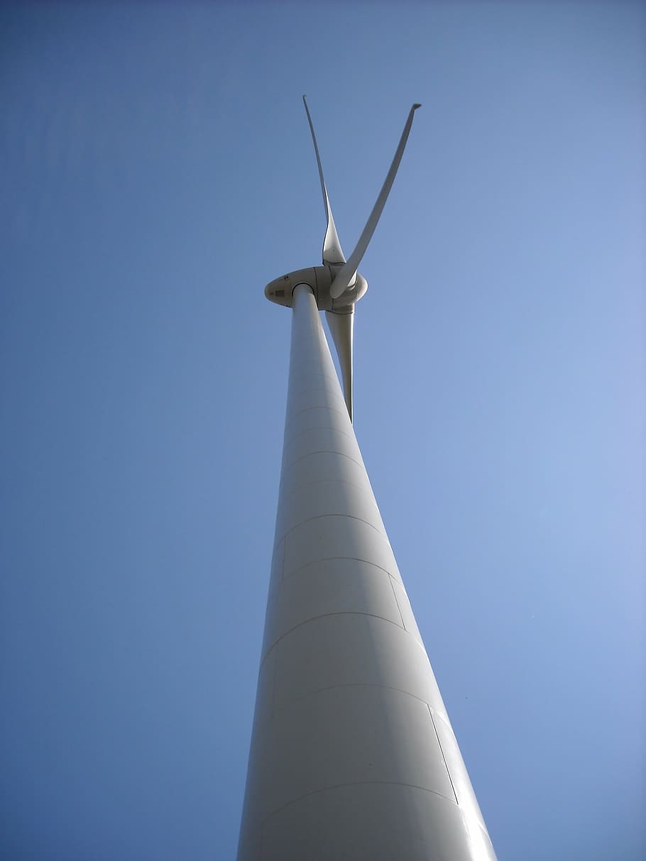 wind mill, wind turbine, flow, electricity, energy, power, blue sky HD wallpaper