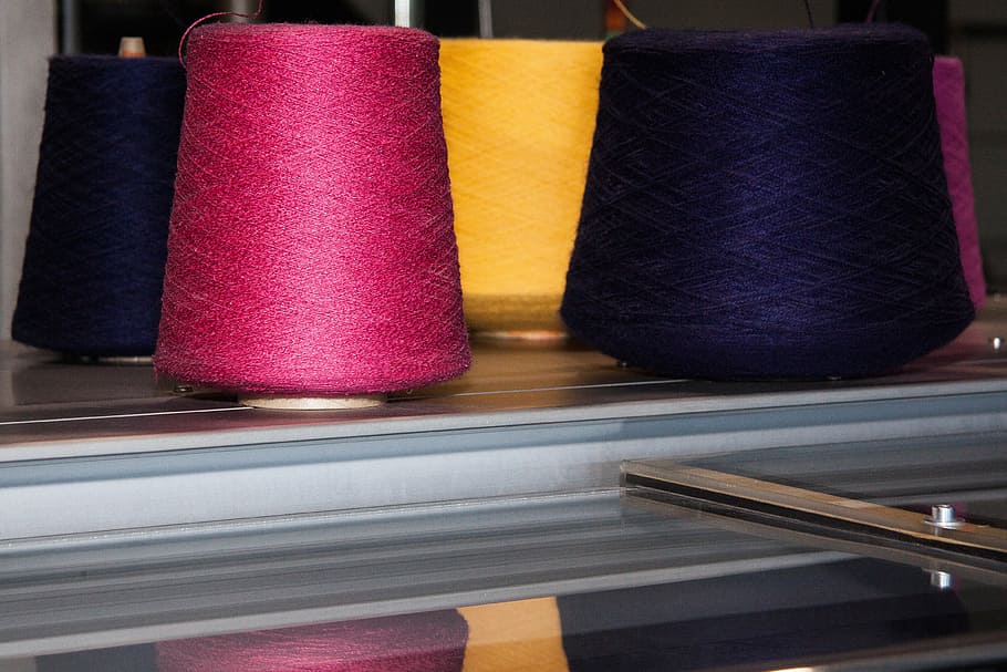 coil, yarns, flat knitting machine, fully automatic, computer controlled HD wallpaper