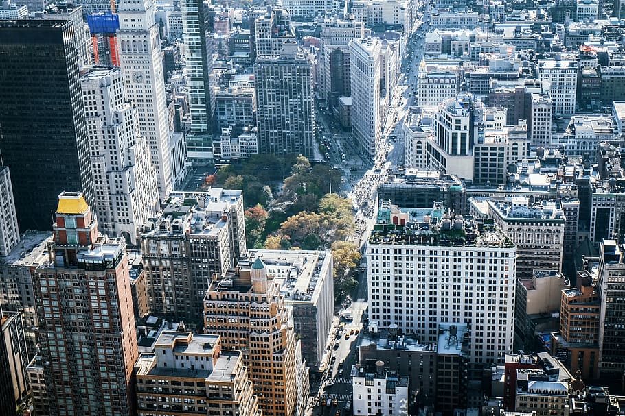 aerial photo of high rise buildings during daytime, view, architecture HD wallpaper