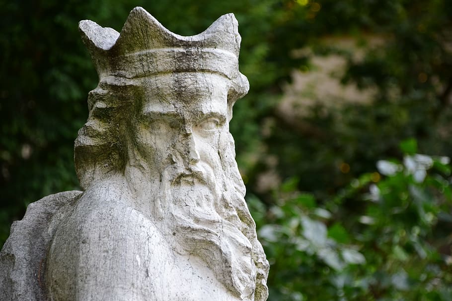 statue, stone, king, petrified, bust, crown, bart, head, sculpture HD wallpaper