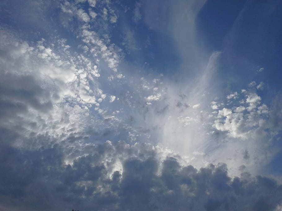 cloudy sky, thunderstorm, weather, summer, god, faith, dark clouds HD wallpaper