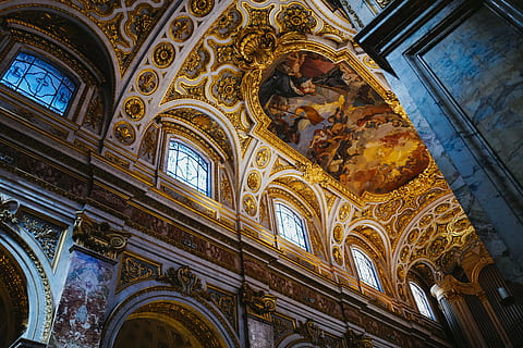 ancient, arch, architecture, art, building, cathedral, ceiling HD wallpaper