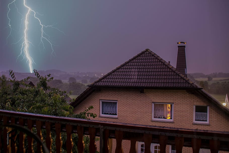 thunderstorm, flash, forward, night photograph, lzb, long exposure HD wallpaper