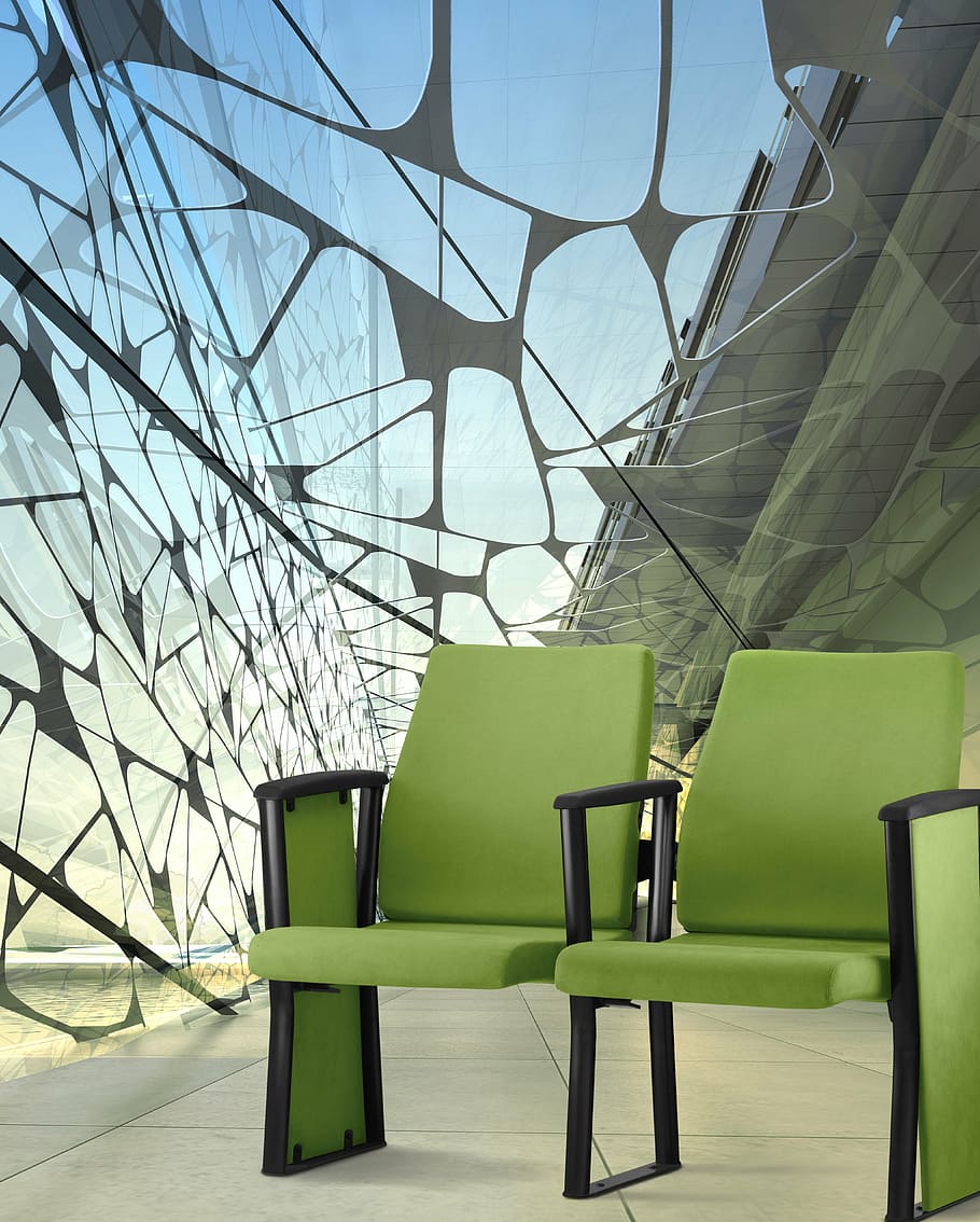 auditorium, chair, sit, architecture, built structure, day HD wallpaper