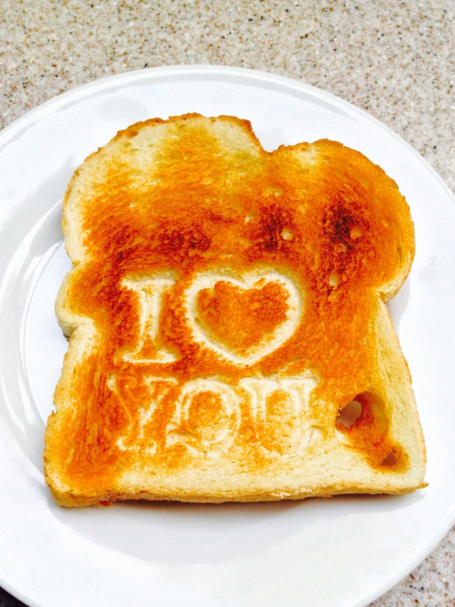 Toast, Bread, Love, Breakfast, toasted, food, food and drink HD wallpaper