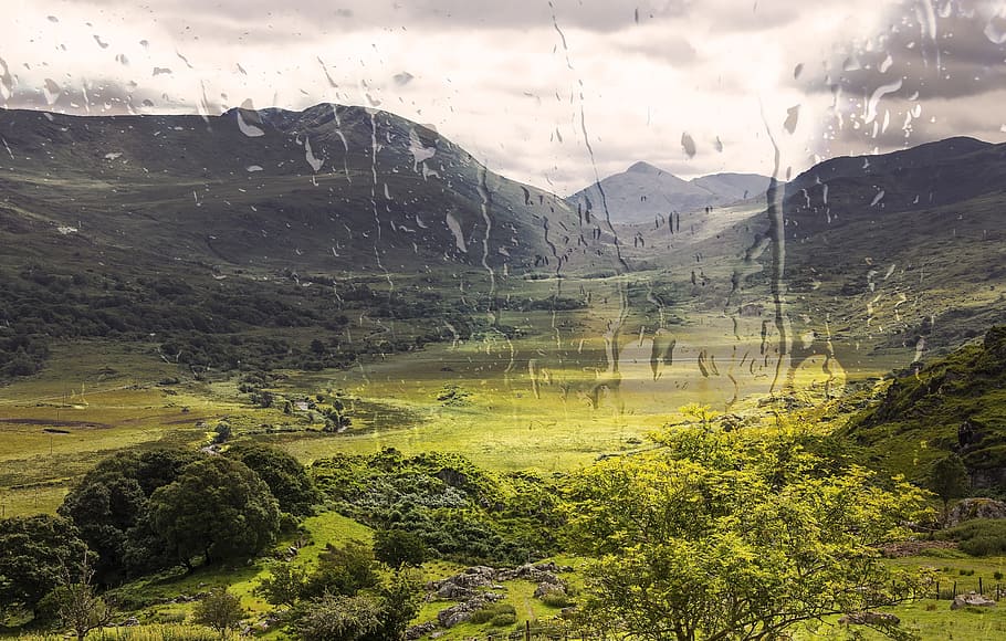 rain, mountains, nature, beauty in nature, scenics - nature HD wallpaper