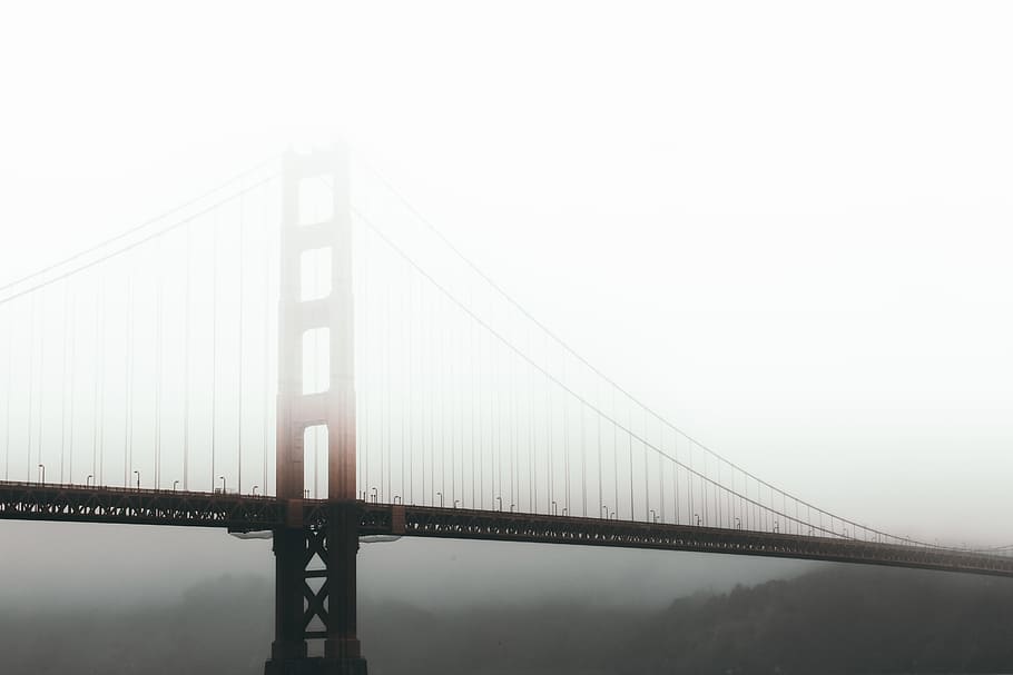 golden gate , New York, Golden Gate Bridge, San Francisco, areal HD wallpaper