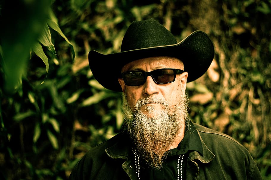 man, cowboy, beard, male, facial hair, one person, clothing HD wallpaper