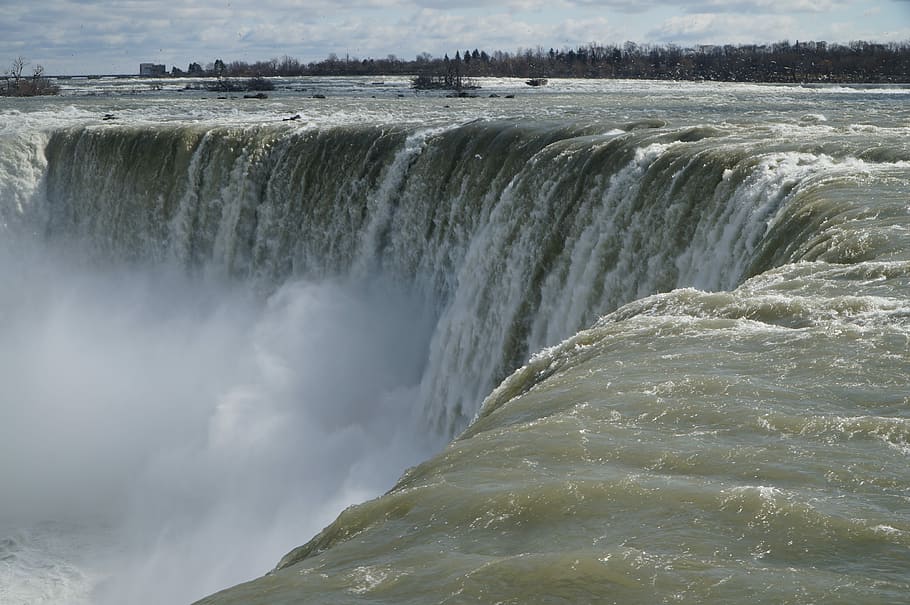 Waterfall, Niagara, Horseshoe Falls, nature, travel, tourism, HD wallpaper