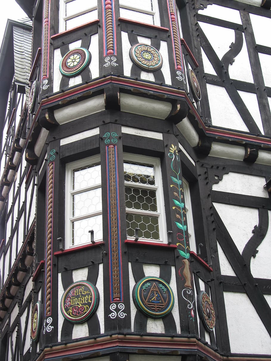 house, timber-framed, german, built structure, architecture HD wallpaper