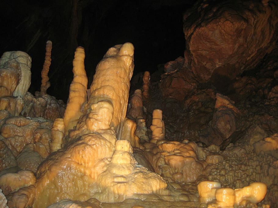 cave, stalagmite, stalactite, no people, belief, religion, low angle view HD wallpaper