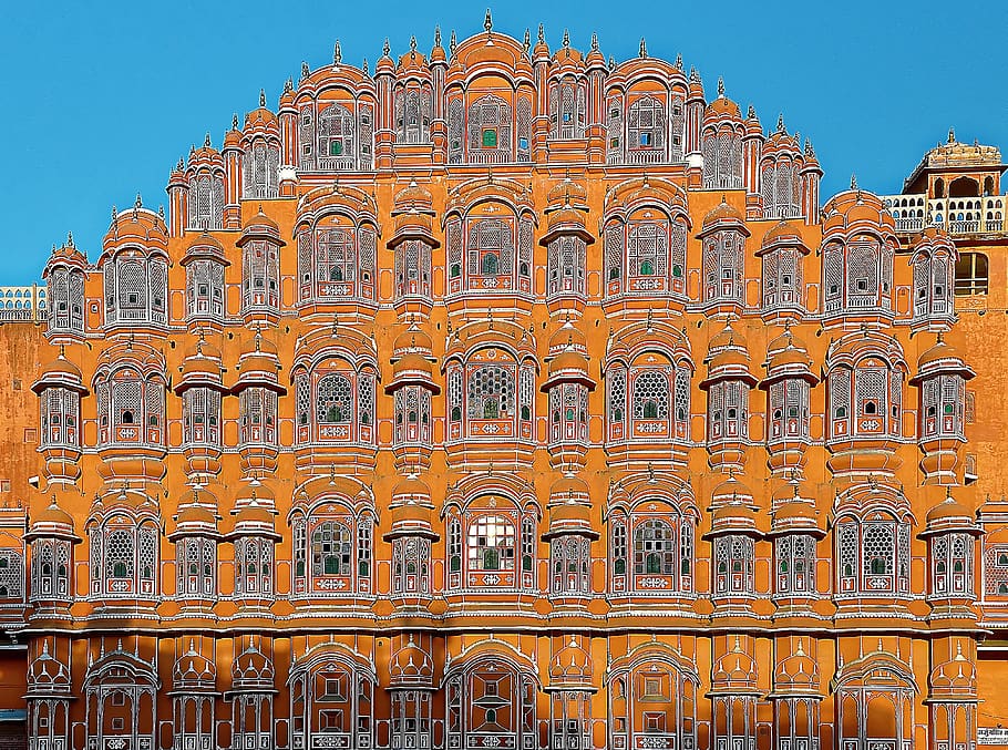 HD wallpaper: india, rajasthan, jaipur, palace of winds, facade,  architecture | Wallpaper Flare