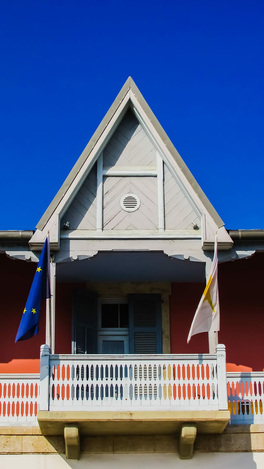 Cyprus, Larnaca, Administration, Balcony, colonial style, building HD wallpaper