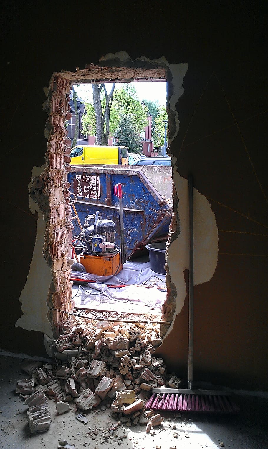 site, door, debris, indoors, window, no people, nature, day HD wallpaper