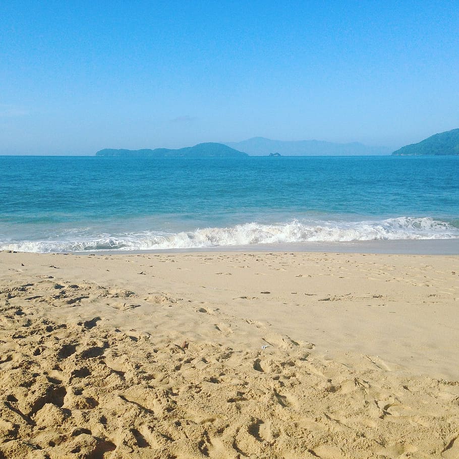 ubatuba, beach, mar, sea, sand, nature, coastline, summer, blue HD wallpaper