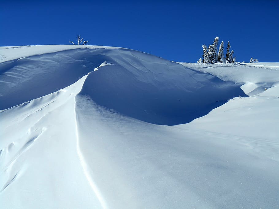 snow, mountains, winter, landscape, nature, blue, white, sport HD wallpaper