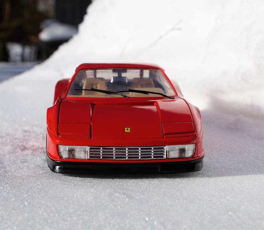 Model Car, Ferrari, Testarossa, Speed, italy, fast, red, oldtimer HD wallpaper
