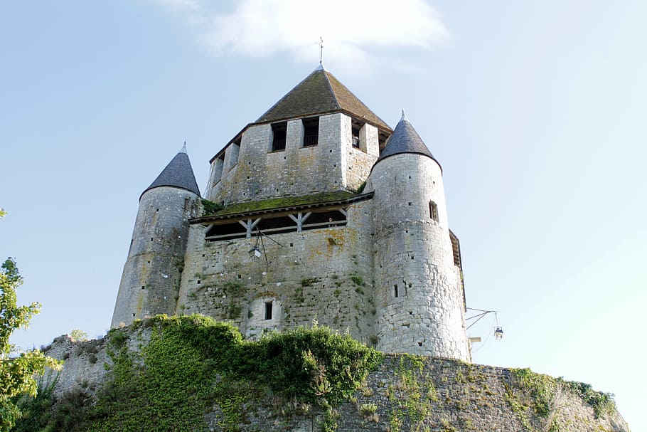 provins, fortress, ile-de-france, seine and marne, sky, architecture, HD wallpaper