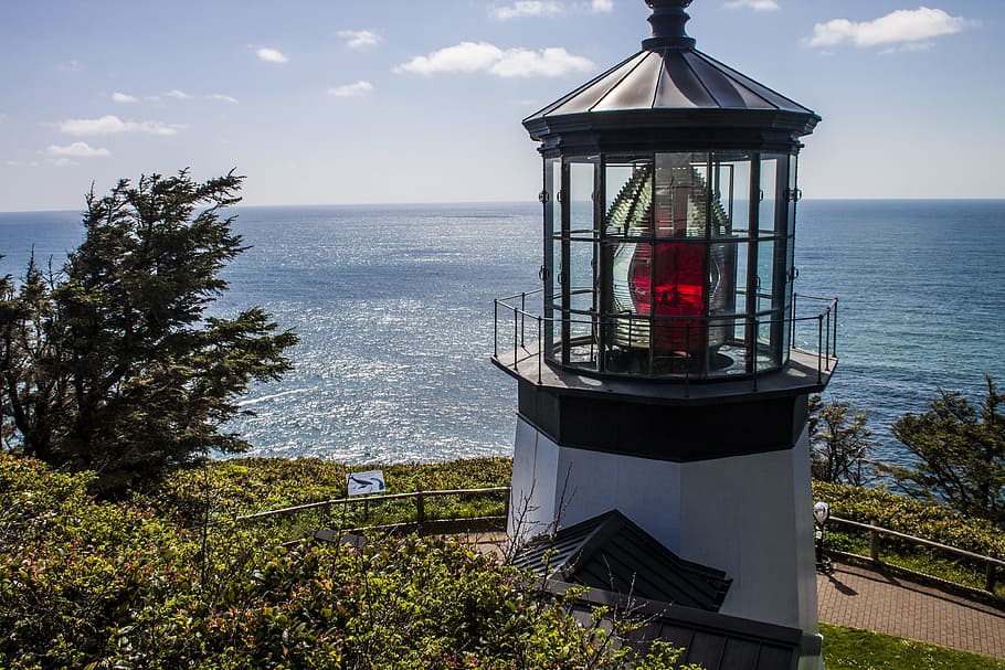 Cape, Mears, Lighthouse, Pacific, cape mears, northwest, oregon HD wallpaper