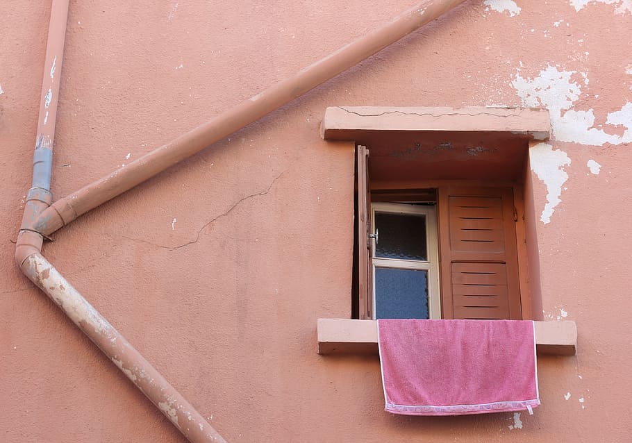 morocco, safi, house, window, architecture, wall, washing, drying HD wallpaper