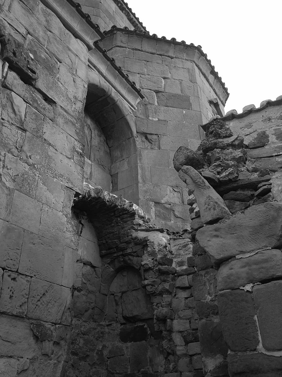 old, architecture, broke, stone, tbilisi, georgia, built structure HD wallpaper