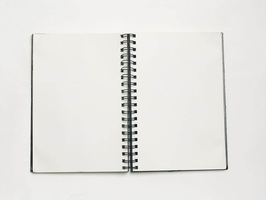 white planner page, notepad, notes, paper, blank, school, book, HD wallpaper