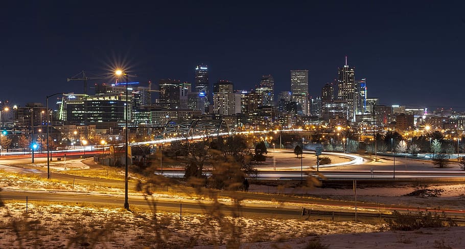 Night time Skyline of Denver, Colorado