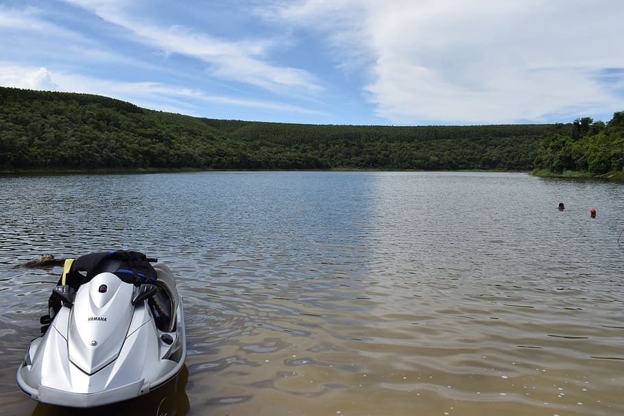 jetski, pond, fun, radical, sport, nature, landscape, water HD wallpaper