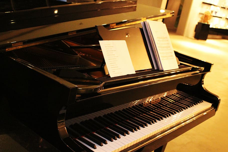 piano, score, art, musical equipment, musical instrument, piano key HD wallpaper