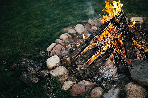 Summer Campfire, vacations, camera, outdoor, nature, outside HD wallpaper